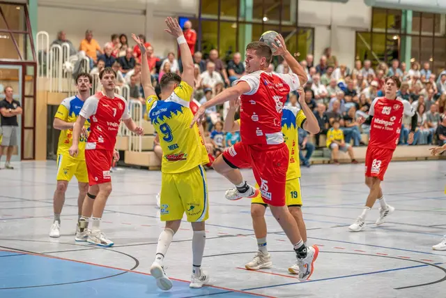 Szene aus dem Hinspiel, bei dem die HSG Hanauerland (rotes Trikot) die Oberhand behielt. | Foto: Arbogast