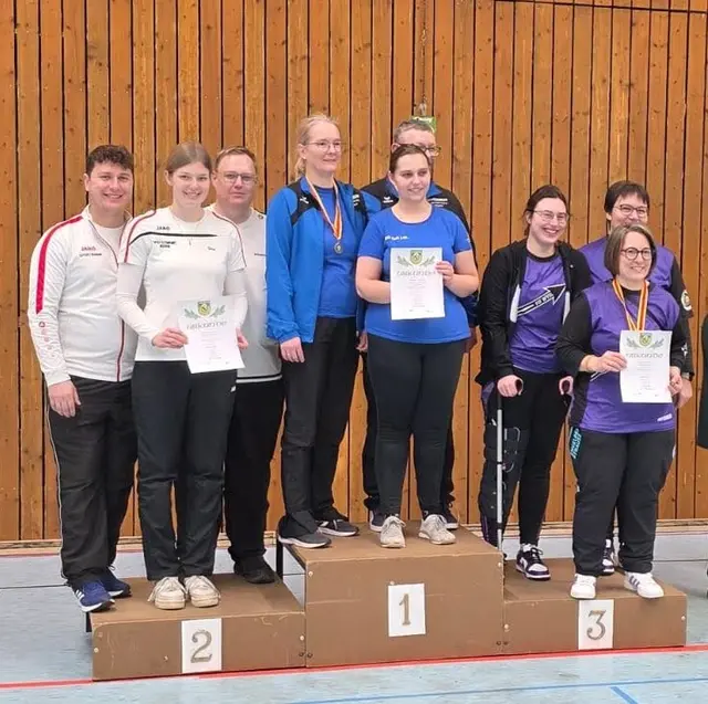 Gleich beim ersten Mal erfolgreich (von links): Konstantinos Zampras, Sina Hehr und Sebastian Gingter sicherten sich den Vizelandesmeistertitel in der Mannschaft, erster wurde SG Zell im Wiesental, dritter wurde BFS Wyhl. | Foto: Riccado Hehr