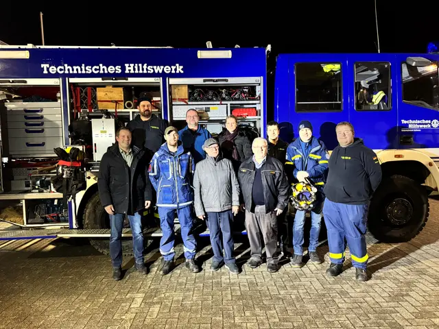 Oberbürgermeister Manuel Tabor (v. l.), Marc Nehrbauer, Mattias Federle, Bernd Decker, Alfred Panther, Lauréanne Hoeltzel-Waldmann, Ortsbeauftragter Markus Harter, Christian Bühler, Ralf Panther, Florian Harter | Foto: Claudia Männle/Stadt Achern