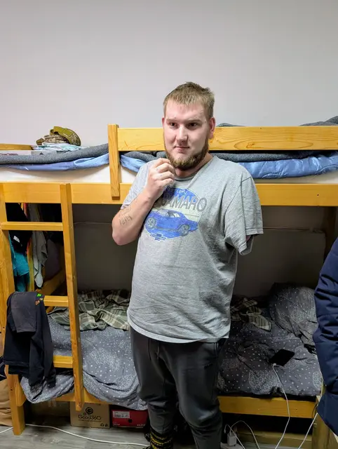 Kriegsversehrter Soldat in der Unterkunft für Binnenflüchtlinge | Foto: Jonas Köhler