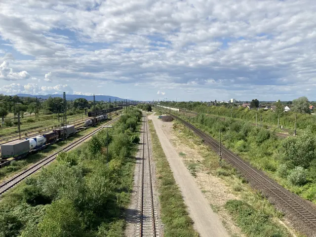 Ein Blick aus Richtung Norden auf den Verlauf der Rheintalbahn: Vertreter der Region fordern anstelle eines Verladebahnhofs während der Bauphase ein Tübbingwerk zu errichten. | Foto: gro