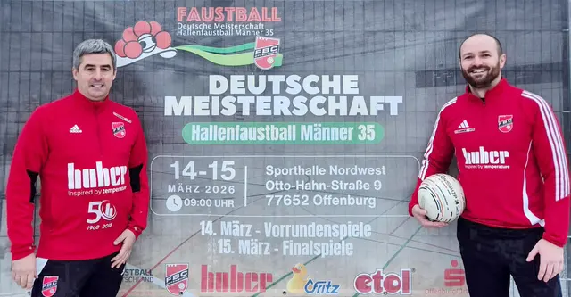 Die Verantwortlichen des FBC Offenburg, Ralf Herp (links) und Oliver Späth, freuen sich auf spannende Titelkämpfe im März. | Foto: FBC