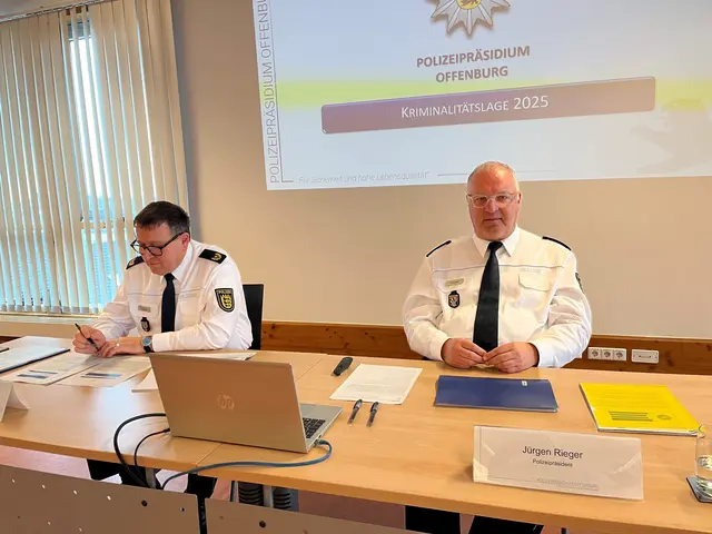 Polizeivizepräsident Sigurg Jäger und Polizeipräsident Jürgen Rieger (r.) ziehen Bilanz. | Foto: gro