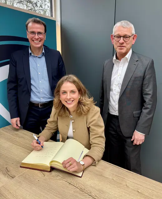 Landtagskandidat Volker Schebesta (v. l.), Dr. Wibke Winter und Bürgermeister Uwe Gaiser | Foto: Stadt Oppenau