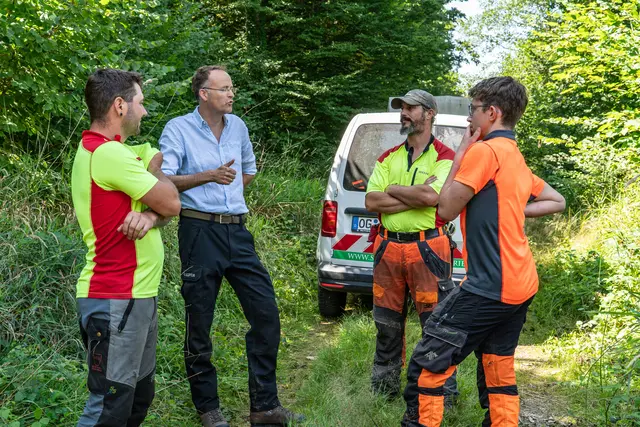 Markus Gutmann und seine Mitarbeiter bei der Besprechung | Foto: Stadt Kehl/Annette Lipowsky