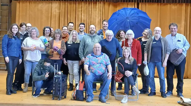 Die Theatergemeinschaft Hesselhurst freute sich über einen tollen Workshop-Tag in der Waldseehalle. | Foto: Christina Parthon