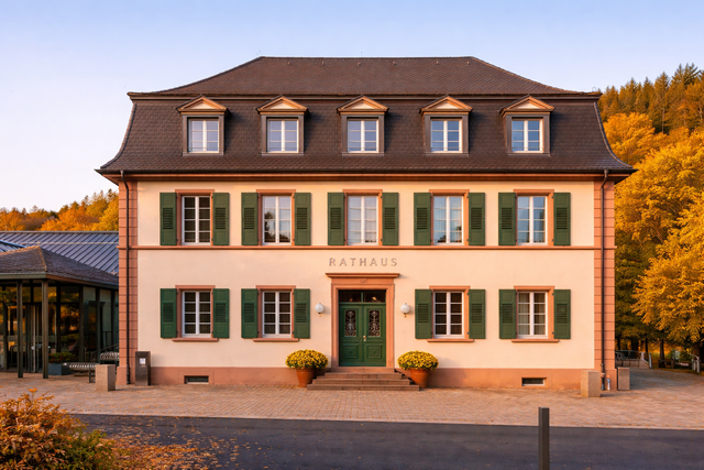 Foto: Rathaus Hofstetten im Herbst (illustrative Darstellung).