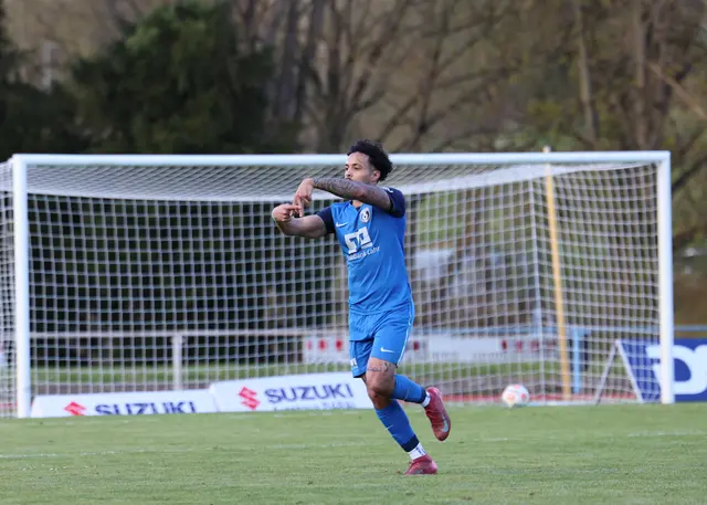 Mick Keita traf im Verfolgerduell vor heimischer Kulisse gegen den FC Auggen zur Führung für den SC Lahr. | Foto: Fissler
