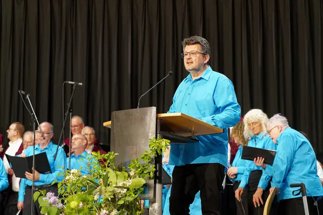 Markus Heizmann, 1. Vorsitzender vom Chor für Alle bei den Dankeworten