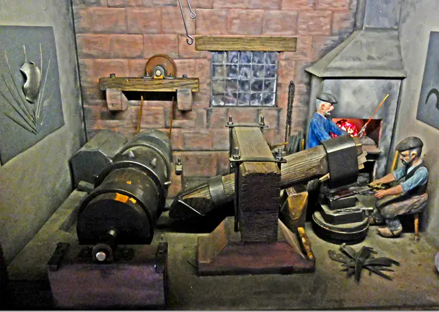 Modell eines Hammerwerkes. | Foto: Alfred Schramm
