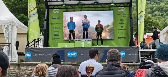 André Moser gelang mit Platz 1. der Sprung ganz nach oben aufs Podest beim Bike the Rock Marathon in Heubach.