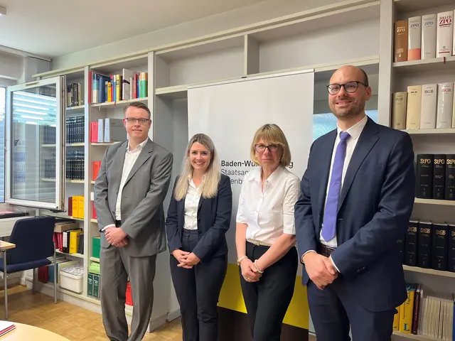 Sie stellten das Zahlenwerk vor: Kai Stoffregen (v. l.), Clarissa Rappenecker, Iris Janke und Christian Schmitz. | Foto: mak