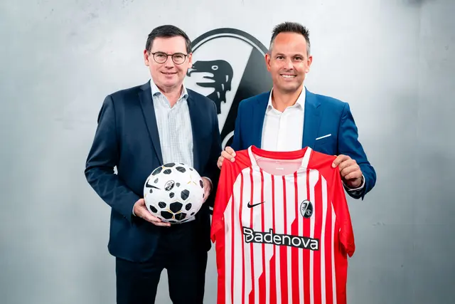 Oliver Leki (l.), Vorstand SC Freiburg, und Hans-Martin Hellebrand, Vorstand Badenova) | Foto: Badenova