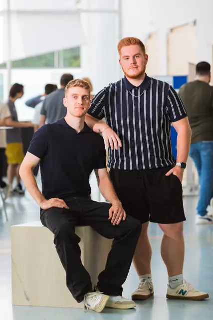 Die Gründer von Pace Engineer Paul Müller (l.) und Nico Kollmer  | Foto: Hochschule Offenburg
