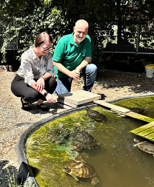 Sandra Boser zu Besuch im Tierheim Lahr | Foto: Wahlkreisbüro Sandra Boser MdL