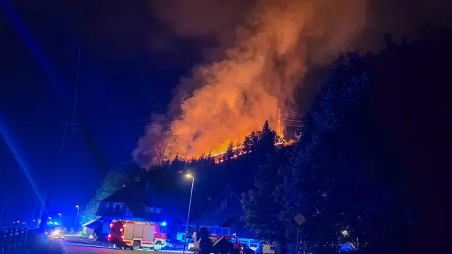 Der Brand in Gengenbach wurde von Landrat Thorsten Erny entdeckt und gemeldet, der sich auf dem Rückweg von anderen Brandstellen befand.  | Foto: Foto: Esther Busch/EinsatzReport24