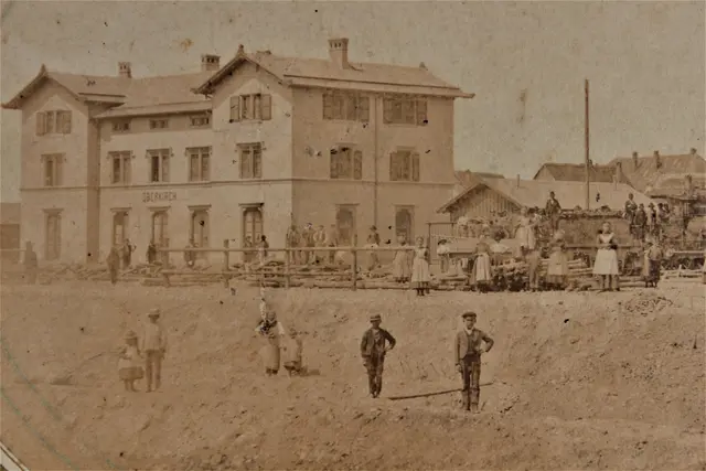Bahnhof Oberkirch in der Bauzeit | Foto: Stadtarchiv Oberkirch/Johannes Lohmüller 
