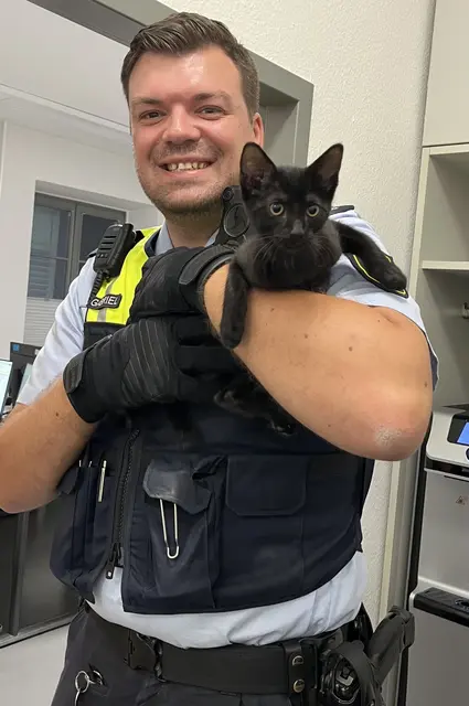 Tierischer Besuch im Polizeirevier Lahr | Foto: Polizeipräsidium Offenburg