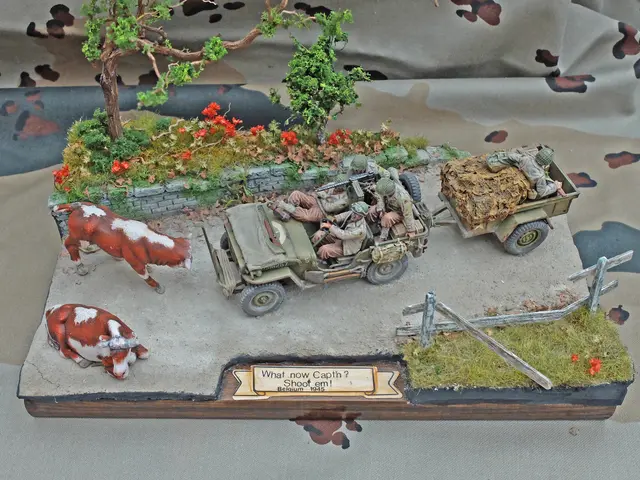 Auf diesem Diorama machen es zwei Kühe den ameriaknischen GI nicht leicht. | Foto: Alfred Schramm