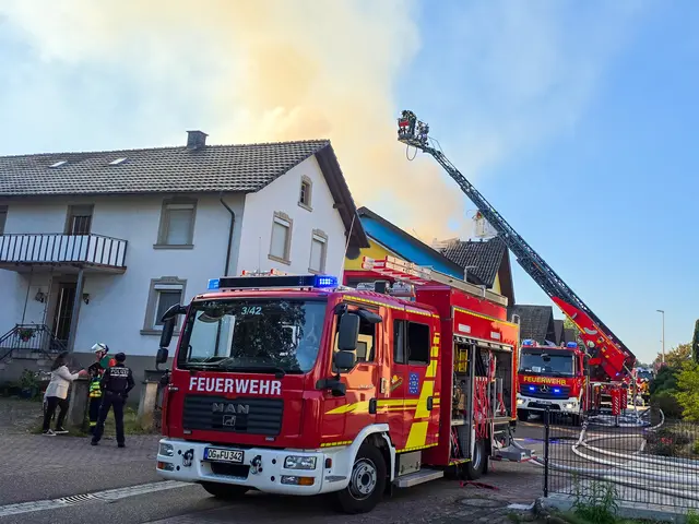 Um 8.30 Uhr wurde ein Brand in der Winkelstraße in Appenweier-Urloffen gemeldet.  | Foto: Esther Busch/EinsatzReport24