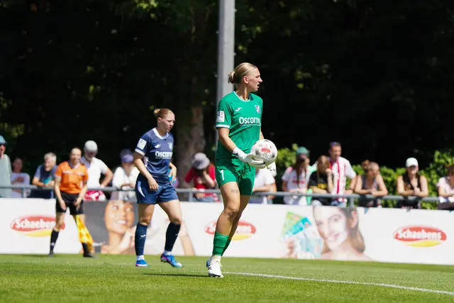 Lucie Schlime will den Kasten der Sanderinnen im Heimspiel gegen die Hertha sauber halten. | Foto: Johannes Michel