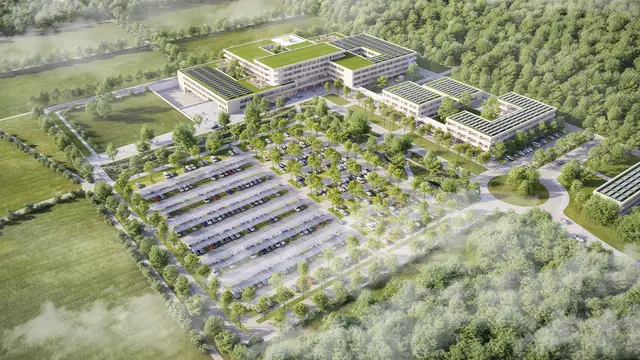 So soll das neue Klinikum in Lahr einmal aussehen.  | Foto: gmp international GmbH