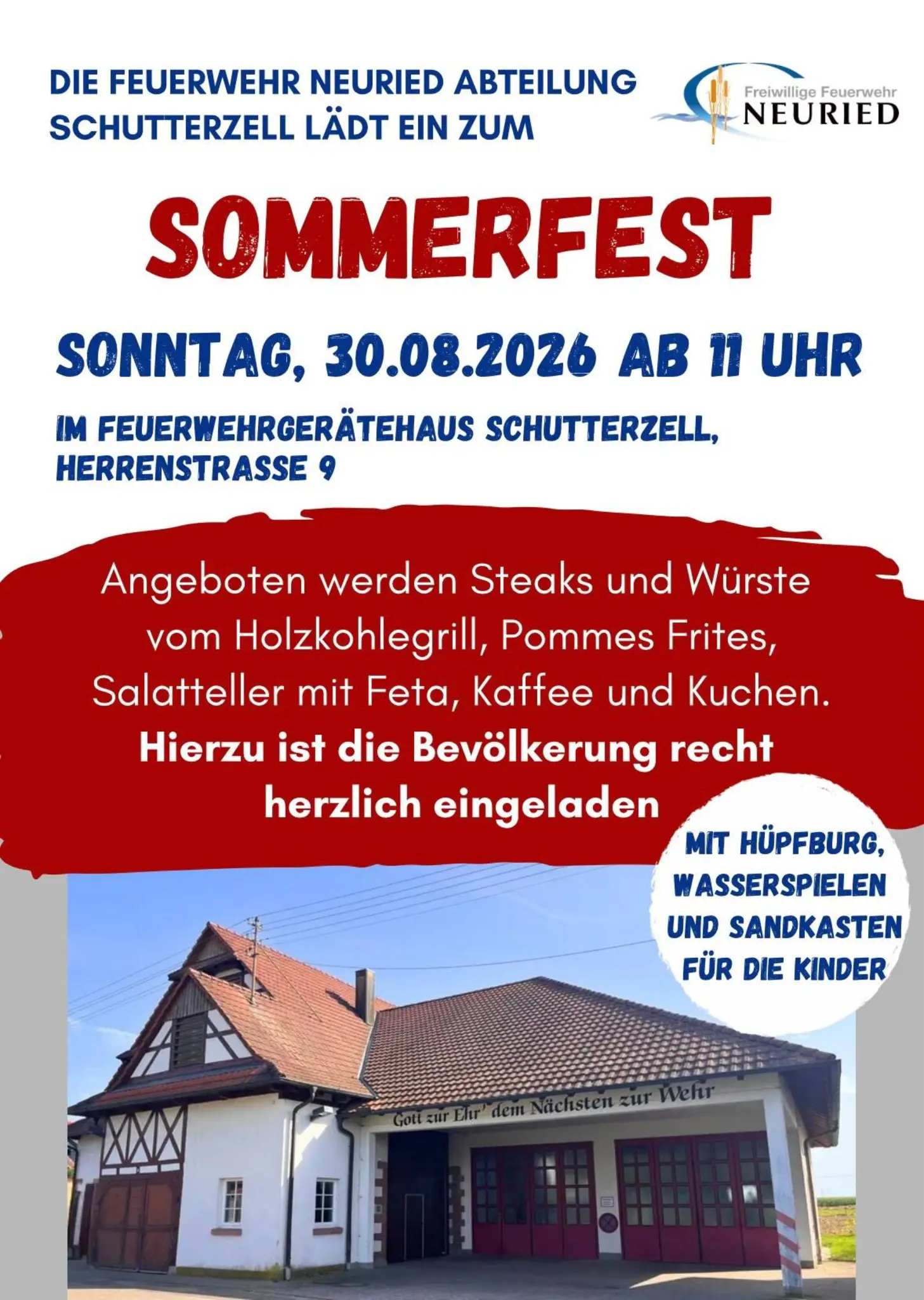 Sommerfest der Freiwilligen Feuerwehr Schutterzell