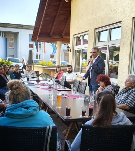 Markus Ibert beim Stadtteiltag in Mietersheim 2026 | Foto: Stadt Lahr