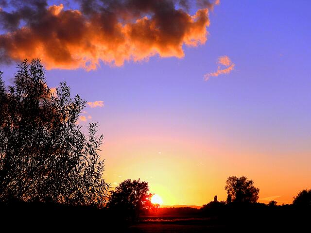 Noch wenige Minuten und die Sonne ist verschwunden-hier bei Marlen 